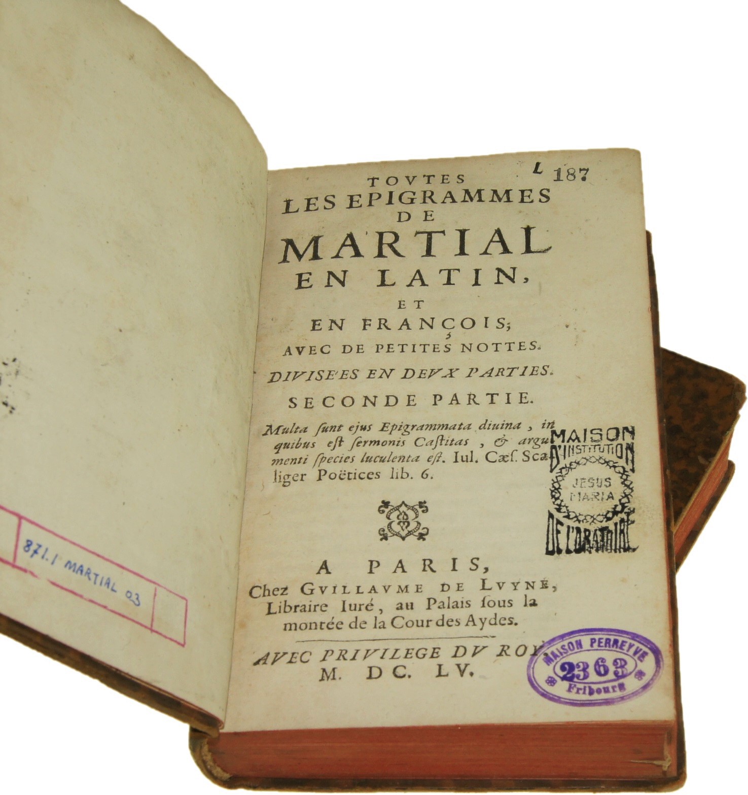 Les epigrammes de Michel de Marolle Guillaume de Luyne